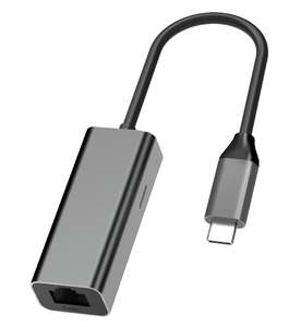 Hub USB tipo C 2 en 1 con adaptador Ethernet USB 3,1 Gigabit Ethernet LAN con tarjeta de red con chip RTL8156 con interfaz 3,0 - Product Image 1