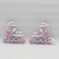 Patins à roulettes ajustables pour enfants en alliage, coque en PE, doublure en velours, châssis en PP, roulements ABEC-7, roues en PU, tailles S/M/L, pour filles, extérieur