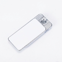Briquet USB en métal à sublimation vierge pour impression personnalisée, utilisation pour cigarettes, portable et durable