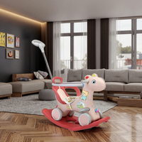 Vente en gros de jouets pour bébés en plastique bon marché 3 en 1 Cartoon Kids Ride on Toy Animals Rocking Horse
