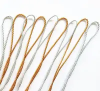 Cordon décoratif torsadé en or et argent, 1mm de long, pour la fabrication de colliers et de bracelets