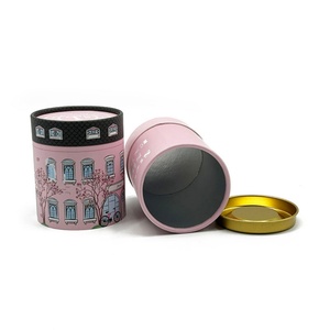 Tube en papier de luxe personnalisé avec logo imprimé, idéal pour le thé en vrac, vente au détail et en gros, avec couvercle - Product Image 2