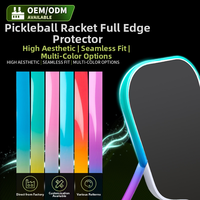 Bande de protection de bord pour raquette de pickleball à dégradé multicolore, design personnalisé original, anti-usure, vente en gros OEM