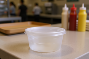 Vaso transparente de PP para sopa de 8oz, redondo, con tapa, contenedor de plástico de grado alimenticio para comida para llevar. - Product Image 2