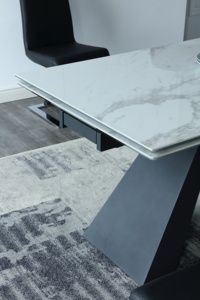 <span class=keywords><strong>Table</strong></span> à manger <span class=keywords><strong>en</strong></span> céramique avec <span class=keywords><strong>pieds</strong></span> <span class=keywords><strong>en</strong></span> métal, meuble moderne et personnalisé, offre spéciale - Product Image 5