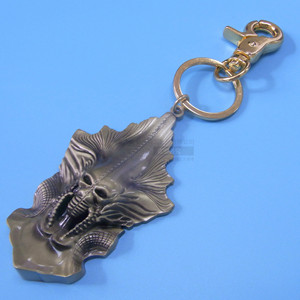 Porte-clés en métal en forme de crâne, pendentif créatif stéréoscopique 3D moulé sous pression pour accessoires de clés de voiture - Product Image 4