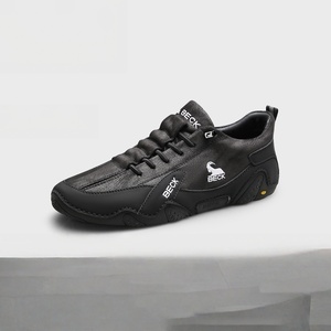 Zapatos Casuales Negros para Hombre, Nuevos, Transpirables, con Parte Superior de Cuero Genuino, Impermeables, con Suela Suave Antideslizante, Zapatos Deportivos Ligeros - Product Image 1