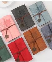 Carnet de notes vintage en cuir A5/A6 personnalisé avec logo gaufré, classeur à anneaux, agenda pour étudiants