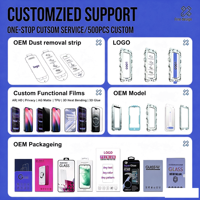 Protection d'écran en verre trempé anti-poussière à alignement automatique de haute qualité personnalisée par le fabricant pour iPhone 18 Pro Max Magic Box