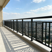 Rampe de balcon en alliage d'aluminium sur mesure, clôture décorative européenne, 6 pieds, garde-corps de jardin de villa de luxe