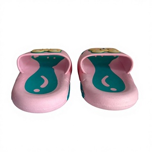Pink Cartoon Bear Slides <b>Open</b> <b>Toe</b> EVA Outsole Anti-Slippery All Seasons Home <b>Slippers</b> - Product Image 3