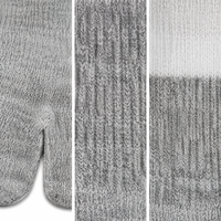 Chaussettes à cinq doigts Tabi en tricot, respirantes, mi-mollet, en coton, pour le yoga, le Pilates, la course à pied, pour hommes et femmes