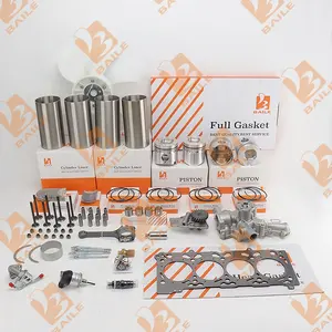 4JB1 Rebuild Kit With Valve Bearings Piston Ring Valve Bearings Set Piston For Bobcat Compact Tractors Isuzu Engine