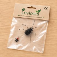 Levipets Realistischer Spinnen-Insekten-Katzenangel-Ersatzkopf 5cm Kunststoff Interaktiver Teaser-Nachfüllpack für Großhandel Tierbedarfsartikel