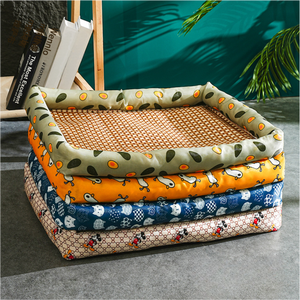 Summer XL Eco-Friendly Cooling Ice Mat Estampado de lino Esponja Floor <span class=keywords><strong>Bed</strong></span> Mat para perros pequeños Gatos Pet Cojín para dormir - Product Image 4