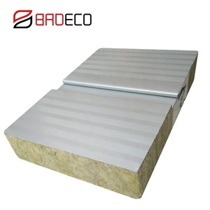 Chất lượng cao cách nhiệt tấm mái chống cháy rockwool màu thép giá rẻ đá len Sandwich <span class=keywords><strong>Panel</strong></span> tường - Product Image 4