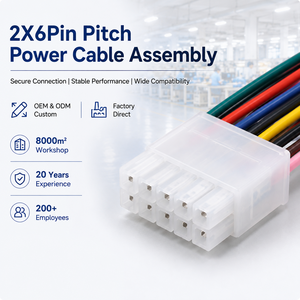 Câble connecteur Molex Mini-Fit Jr 12 broches, faisceau de câbles double rangée, sur mesure, fabricant ATX OEM ODM - Product Image 1
