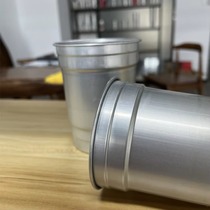 Groothandel Fabrieksprijs Test Standaard Recyclebaar Feestbier Drinken Aluminium Metalen Zilverkleurige Aluminium Beker 350Ml - Product Image 4