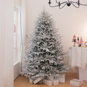 Nhà Máy Giá Ngoài Trời Prelit Xmas Cây Tuyết Nhân Tạo Giáng Sinh Hỗn Hợp PVC + Pe Đổ Xô Lớn Cây Giáng Sinh - Product Image 5