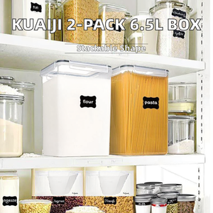 กล่องเก็บอาหารสุญญากาศยี่ห้อ Yunuoxi ขนาด 6.5 ลิตร ชุด 2 ชิ้น กล่องใสสำหรับเก็บของในครัว ฝาปิดแบบวงแหวน ขายส่งจากโรงงาน - Product Image 2