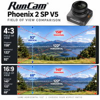 Caméra de drone FPV de course RunCam Phoenix2 SP V5, vision nocturne, 1200TVL, capteur 1/3 pouce, PAL NTSC, 5V à 36V, 4:3/16:9