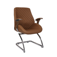 Mobilier bureau fixe mi-dossier patron bureau en cuir marron personnalisable fauteuils inclinables bureau ordinateur