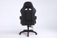 Chaise de gaming et de course en similicuir PU, pivotante, avec système de refroidissement, réglable en hauteur à 2 niveaux par vérin à gaz, pour bureau et domicile, noire, vente en gros à prix abordable