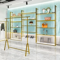 Panier mural pour vêtements, personnalisé, en or, pour chaussures, étagère pour ranger des vêtements, des meubles, Boutique,