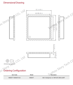 Wsd377 qca9377 80211abgnac băng tần kép 24Ghz 5GHz Wifi <span class=keywords><strong>Bluetooth</strong></span> 50 BLE Ant MU-MIMO <span class=keywords><strong>SDIO</strong></span> 30 mô-đun không dây CE ROHS - Product Image 4