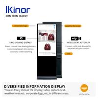 IKinor 43/55/65/75/86-дюймовый вертикальный напольный рекламный сенсорный ЖК-дисплей для торговых центров с поддержкой HD-видеосети
