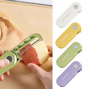 Foldable Manual Plastic Vegetable Peeler Stainless Steel Fruit Slicer Potato <b>Cucumber</b> Portable Picnics Sharp Home Kitchen - Product Image 1