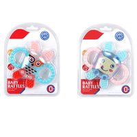 Lot de jouets pour bébés en gros : hochets, jouets à mâcher, anneaux de dentition suspendus colorés de qualité alimentaire, jouets gonflables souples, jouets pour enfants OEM