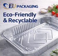 Große Aluminiumfolie-Schale 21x13 Zoll Einweg-Aluminiumfolienschale mit Deckel Robuster Dampfgarer-Behälter Catering-Lebensmittelverpackung
