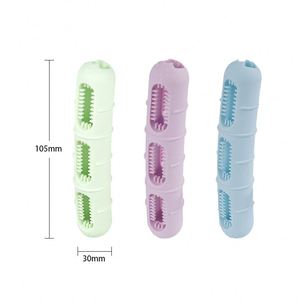 Bâton à mâcher en silicone pour animaux de compagnie, style adorable, pour chats et chiens, avec bandes de viande rembourrées, comme brosse à dents pour animaux - Product Image 1