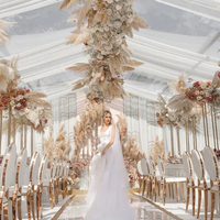 Nouvelles décorations de table bohèmes en plumes de pampa naturelles séchées, grandes et moelleuses, centre de table de mariage, herbe de pampa