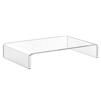 Support d'ordinateur réglable en hauteur en acrylique, personnalisable, haute transparence, faible quantité minimale de commande, antidérapant et peu encombrant, vente en gros