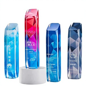 Escudos de Cristal Impresos con UV Coloridos en Oferta, Trofeo de Cristal K9 Grabado Personalizado, Premio Empresarial - Product Image 6
