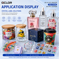 Imprimante 3D UV DTF 703U XP600 60-65cm 3*XP600 pour l'impression numérique d'étiquettes en cristal, de bouteilles et de cadeaux