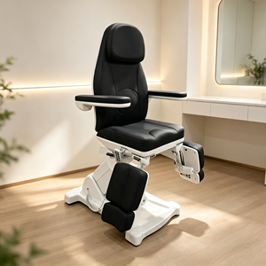 Sillón Ginecológico Eléctrico de 3 Motores con Cuero PU, Estribos Divididos, Mesa de Examen Ajustable, Silla de Tratamiento Médico - Product Image 4