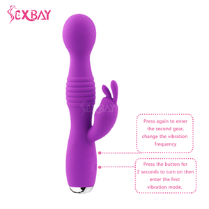 Sexbay Nieuw Ontwerp <span class=keywords><strong>G-spot</strong></span> <span class=keywords><strong>Vibrator</strong></span> Massager Realistische Roterende Kop Stotende Elektrische Seks Toy Konijn Dildo <span class=keywords><strong>Vibrator</strong></span> voor Vrouwen - Product Image 5