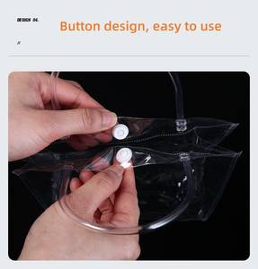 Groothandel Hoge Kwaliteit Transparante Herbruikbare Pvc Draagtassen Met Aangepaste Logo Reizen Boodschappentas Geschenken Tas - Product Image 5