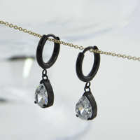 Pendientes de Mujer de Acero Inoxidable 316L de Alta Calidad, Estilo Europeo de Lujo Ligero, con Circonitas Multicolores
