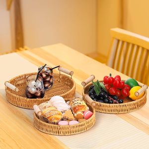 Rattan Eco-Friendly Multifunction Hand Woven Japanese <b>Bread</b> <b>Basket</b> Fruit Tray Steamed Living Room Household Storage <b>Basket</b> - Product Image 4