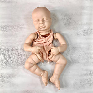 Boneca Realista Reborn Cokela 19 Polegadas LouLou Kit DIY Transfronteiriço Molde Embrião Branco <span class=keywords><strong>Silicone</strong></span> Macio PVC Geração-1 Cabelo - Product Image 2