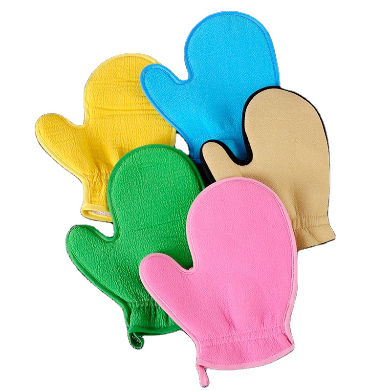 Оптовая продажа, OEM, Пользовательский логотип, скраб для тела, инструмент для ванной, губка, перчатка для душа, отшелушивающие перчатки