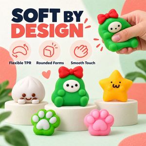 Calendrier de l'Avent de Noël à Marque Blanche, Boîte Mystère Squishy en Forme de Dumpling, Fournisseur OEM de Collections de Jouets de Fêtes pour Grands Magasins - Product Image 2