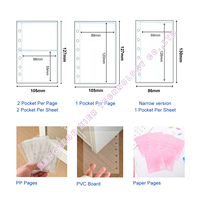 Pochette de classement A7 mini en PVC pour feuilles mobiles, pochette de planificateur colorée pour enveloppes, cartes, photos, faux ongles - Portable