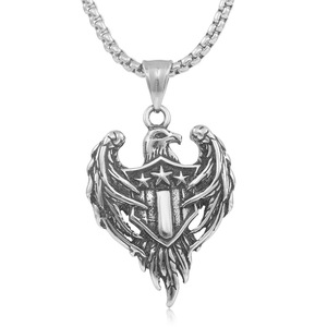 Collar con Colgante de Águila, Acero Inoxidable, Estilo Punk Unisex, Diseño de Bandera Americana, Joyería de Regalo 280736 - Product Image 5