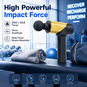 Pistolet de massage EMS portatif personnalisé chaud/froid à percussion profonde pour thérapeutes, idéal pour la récupération musculaire sportive professionnelle - Product Image 2