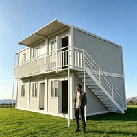 Casa Contenedor de 20 pies de Ensamblaje Rápido, Panel Sándwich de Acero, Ecológica, Prefabricada, Combinada en Múltiples Capas, Hotel al Aire Libre
